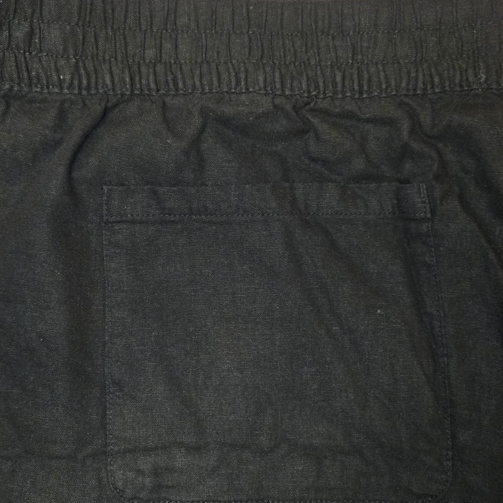 Old Navy Black Linen Straight-Leg Cropped Pants - Picture 2 of 11